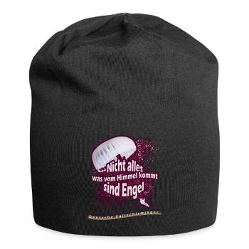 Fallschirmjäger - Nicht alles was vom Himmel kommt - Jersey-Beanie - Schwarz - Vorne