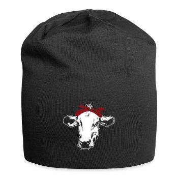 Élevage de vaches - Bonnet en jersey - noir - Devant