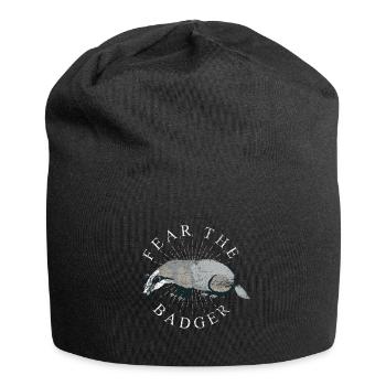 Badger gift idea - Jersey Beanie - black - Front