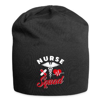 Nurse Squad - Jersey-Beanie - Schwarz - Vorne