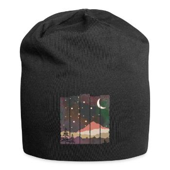 Wanderlust montagnes voyage nuit ciel nature randonnée - Bonnet en jersey - noir - Devant