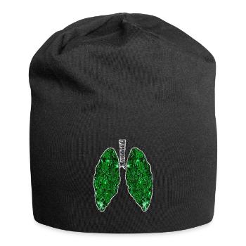 Cannabis Weed Lung Gift Drugs Smoking Niko - Jersey Beanie - black - Front