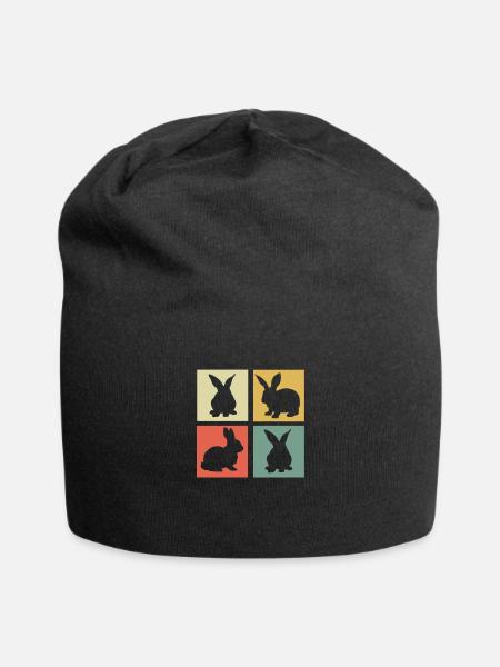 Hase - Jersey-Beanie - Schwarz
