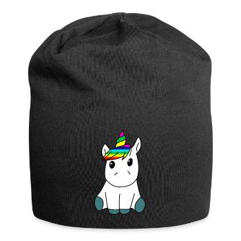 Douce licorne - Bonnet en jersey - noir - Devant