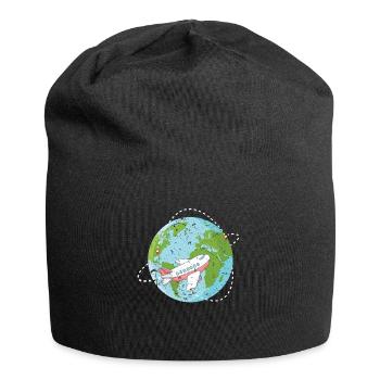 World trip plane - Jersey Beanie - black - Front