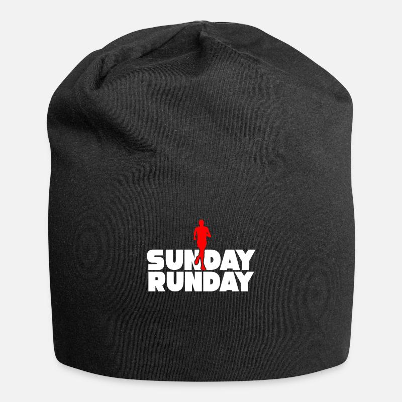 Ultramarathon Sunday Runday Geschenk Marathon - Jersey-Beanie - Schwarz