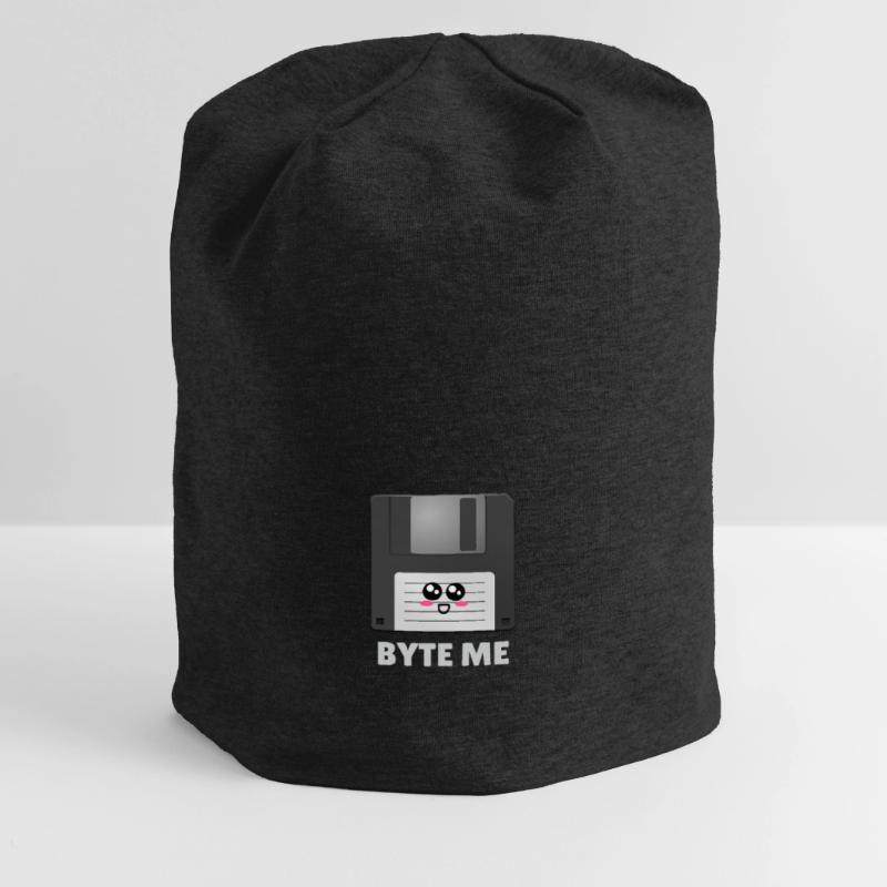Byte Me Cute Diskette Pun Jersey Beanie