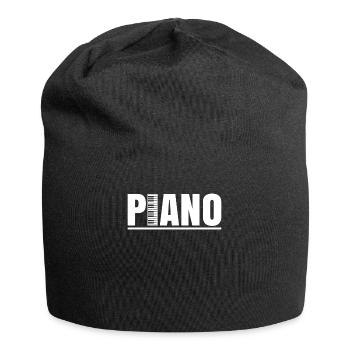 Piano - Jersey-Beanie - Schwarz - Vorne
