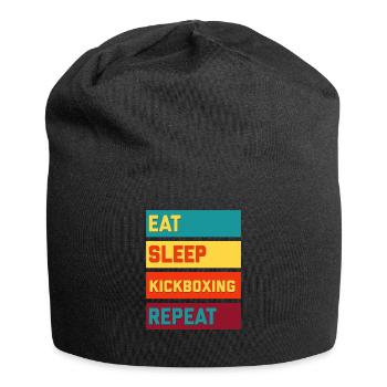 Eat Sleep Kickboxing Repeat Vintage Edition - Jersey Beanie - black - Front