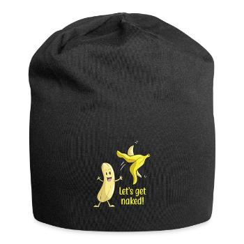 Banane zieht sich aus, lets get naked - Jersey-Beanie - Schwarz - Vorne