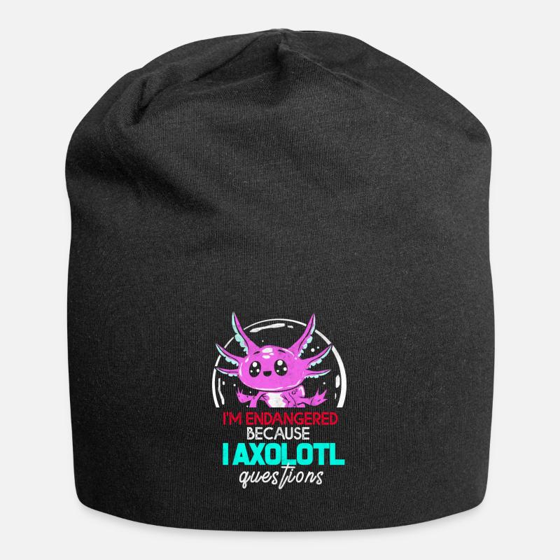 axolotl - Jersey Beanie - black