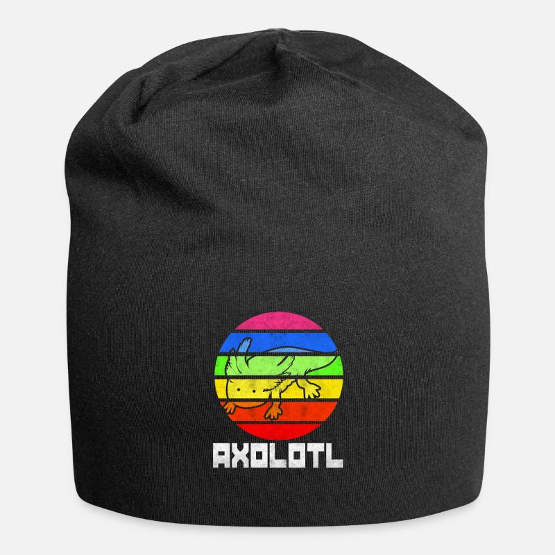 axolotl - Jersey Beanie - black