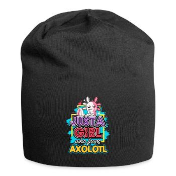Axolotl Reptile Salamandre Aquarium Kawaii Lurch - Bonnet en jersey - noir - Devant