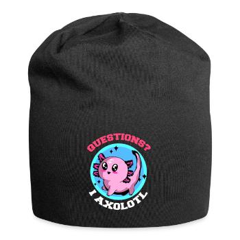 Axolotl Reptile Salamandre Aquarium Kawaii Lurch - Bonnet en jersey - noir - Devant