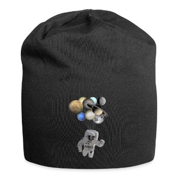 Astronaut in space/universe with planets - Jersey Beanie - black - Front