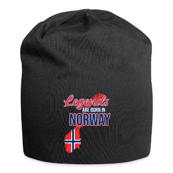 Norwegen - Jersey-Beanie - Schwarz - Vorne