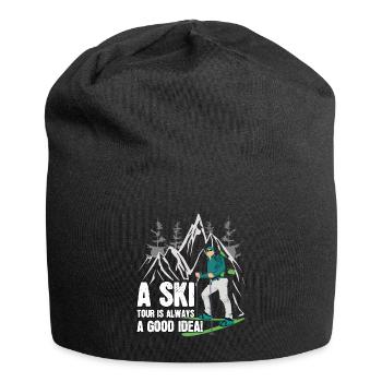Ski Tour Tourengeher Spruch Winter Skitour - Jersey-Beanie - Schwarz - Vorne