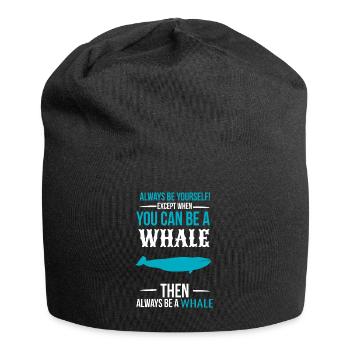 Wal - Jersey-Beanie - Schwarz - Vorne