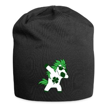 Le jour de la Saint Patrick dabs shamrock licorne - Bonnet en jersey - noir - Devant