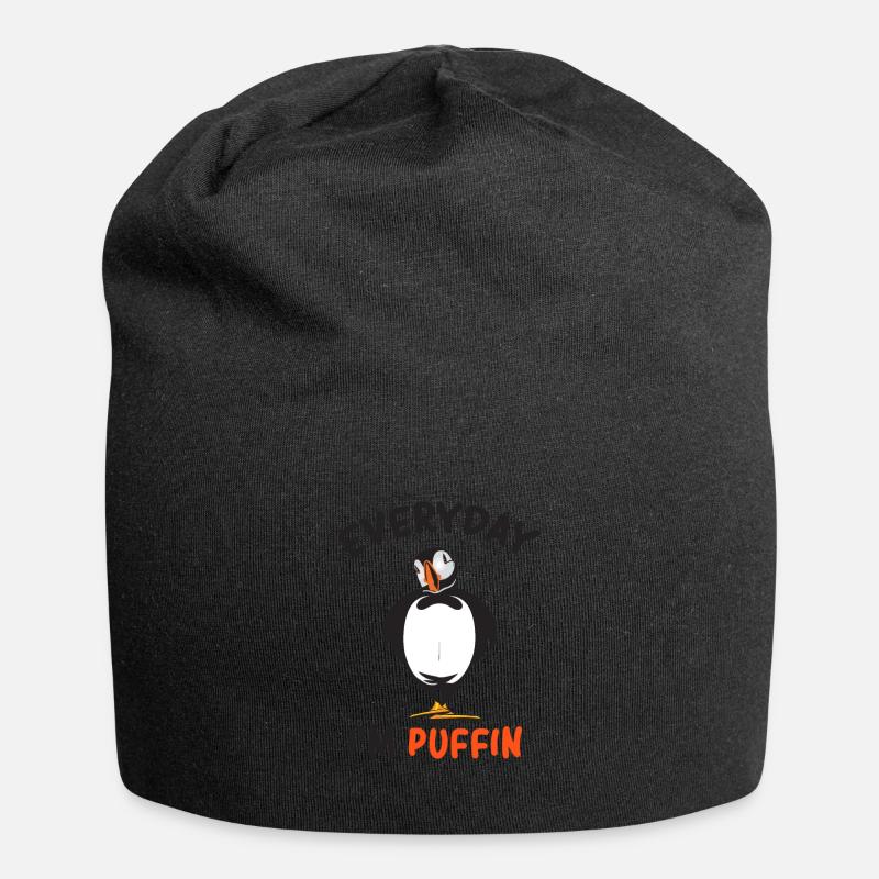 Papageientaucher - Jersey-Beanie - Schwarz