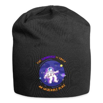 Tuna Space Astronaut WordPlay Gift - Jersey Beanie - black - Front