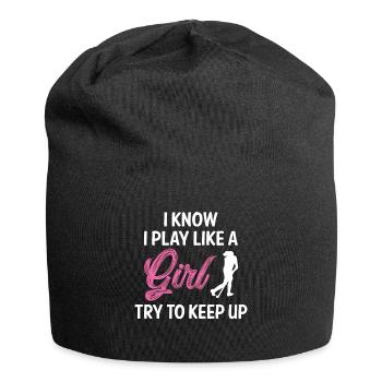 Feldhockey Girl - Jersey-Beanie - Schwarz - Vorne