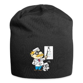 Ophthalmologist Optician Blind Fish Glasses Doctor Dog - Jersey Beanie - black - Front
