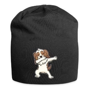 Cavalier King Charles Spaniel Chien Dabbing - Bonnet en jersey - noir - Devant
