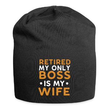 Rente Spruch - Jersey-Beanie - Schwarz - Vorne