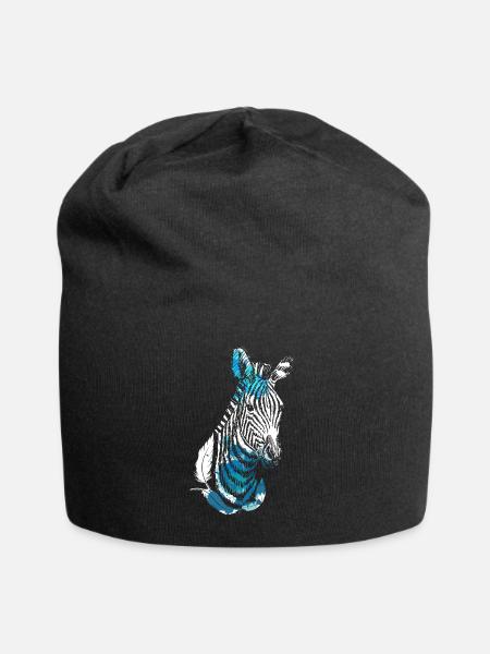 Zebra - Jersey-Beanie - Schwarz