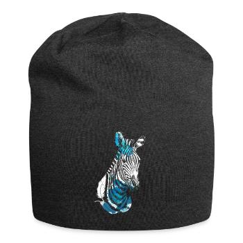 Zebra - Jersey-Beanie - Anthrazit - Vorne