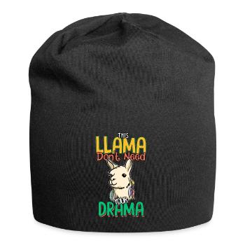 Lama n’a pas le temps pour ton drame - Lama Sort - Bonnet en jersey - noir - Devant