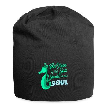 Seepferd - Jersey-Beanie - Schwarz - Vorne