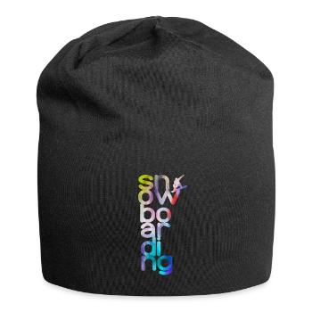 Snowboard, board, ski, vendange, homme, femme - Bonnet en jersey - noir - Devant