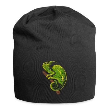 Caméléon reptile - Bonnet en jersey - noir - Devant