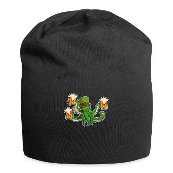St. Patricks Day Beer Octopus Irish Shamrocktopus - Jersey Beanie - black - Front