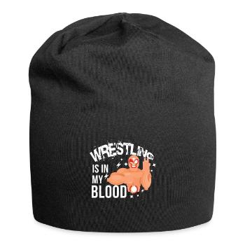 Cool Wrestling Is In My Blood gift - Jersey Beanie - black - Front