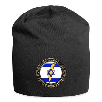 Carte du drapeau d'Israël - Bonnet en jersey - noir - Devant