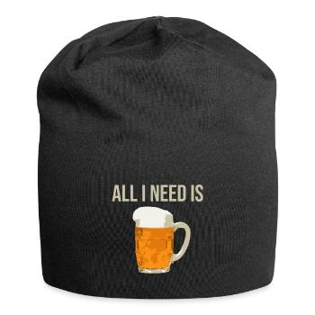 All I Need Is Beer I love beer I love Beer - Jersey Beanie - black - Front