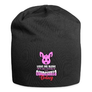 Chinchilla Gift South America Rodent Pet - Jersey Beanie - black - Front