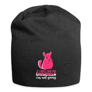 Chinchilla Geschenk Südamerika Nagetier Haustier - Jersey-Beanie - Schwarz - Vorne