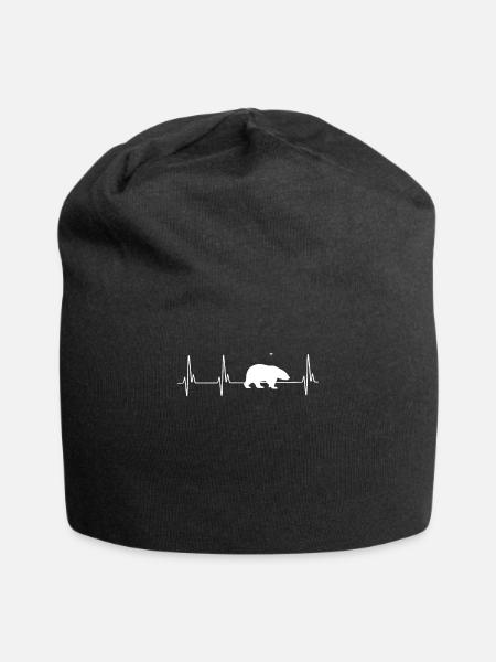 Polar Bear EKG - Jersey-Beanie - Schwarz