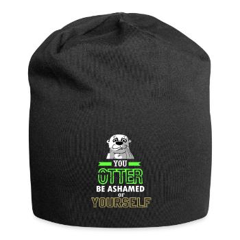 Otter Ferret Marten Water Sea Otter Beaver Sweet - Jersey Beanie - black - Front