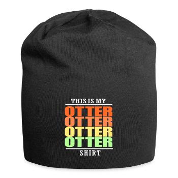 Otter Ferret Marten Water Sea Otter Beaver Sweet - Jersey Beanie - black - Front