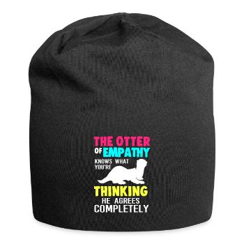 Otter Ferret Marten Water Sea Otter Beaver Sweet - Jersey Beanie - black - Front
