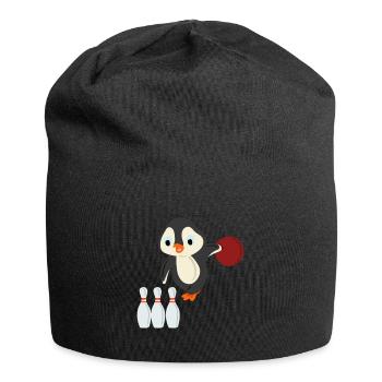 Bowling penguin - Jersey Beanie - black - Front