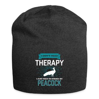 I Dont Need Therapy - PEACOCKS - Jersey Beanie - charcoal grey - Front
