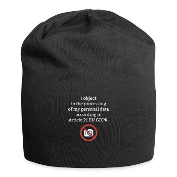 Personenbezogene Daten Datenschutz GDPR Jura - Jersey-Beanie - Schwarz - Vorne