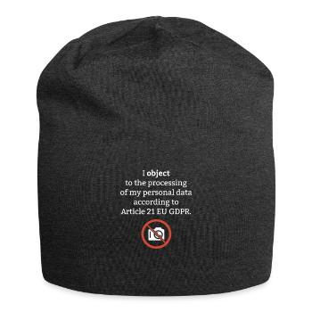 Personenbezogene Daten Datenschutz GDPR Jura - Jersey-Beanie - Anthrazit - Vorne