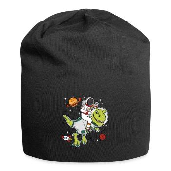 Astronaut Space Dinosaur T Rex Gift - Jersey Beanie - black - Front
